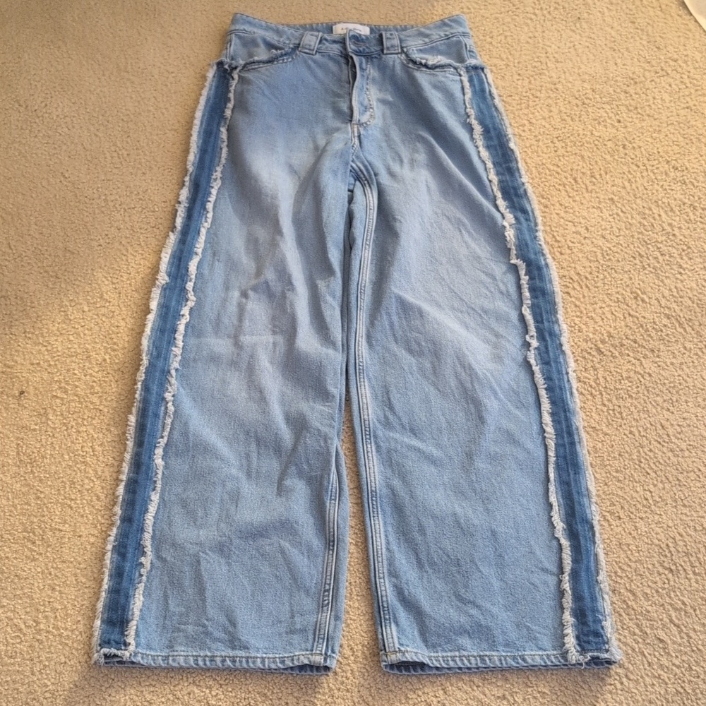& Other Stories Fringe Wide Leg Jeans Size 4 - Picture 14 of 16